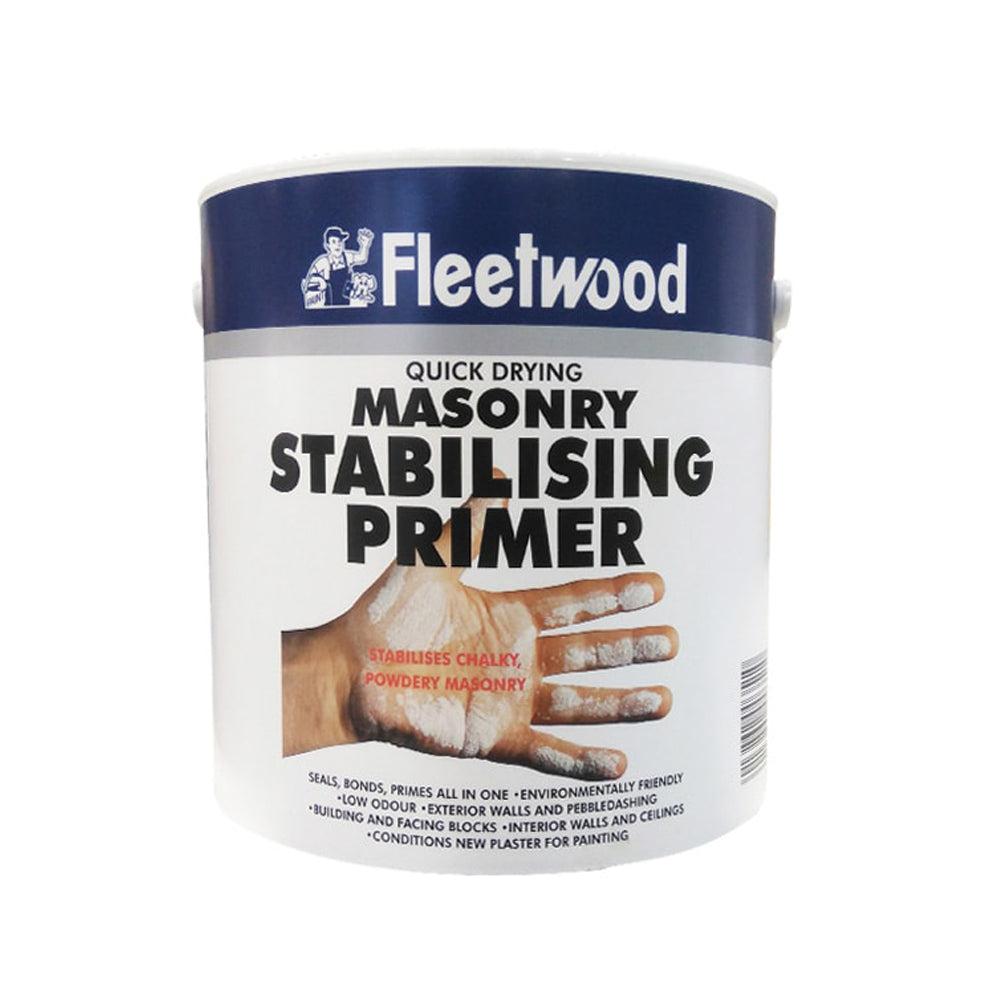 Fleetwood Quick Drying Masonry Stabilising Primer | Size 2.5 Litre | Low Odour | Exterior & Interior Walls