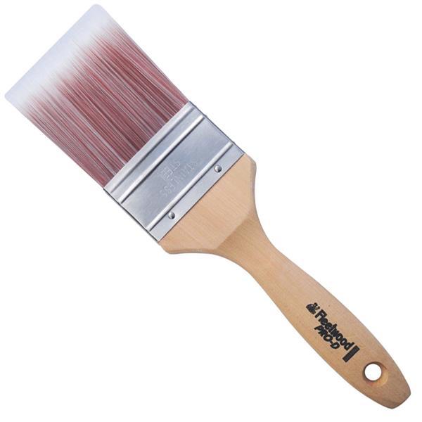 Fleetwood PRO-D Paint Brush Size 2.5" Stainless Steel Ferrule Wood Beavertail Handle All types of paint Image Features: Stainless Steel, Wood, Tapered Filament