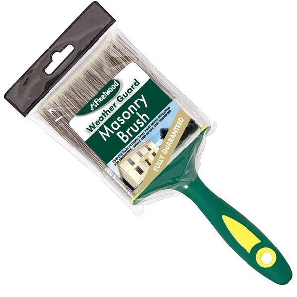 Fleetwood Masonry Brush 5" Synthetic bristles, Plastic beavertail handle, Exterior use