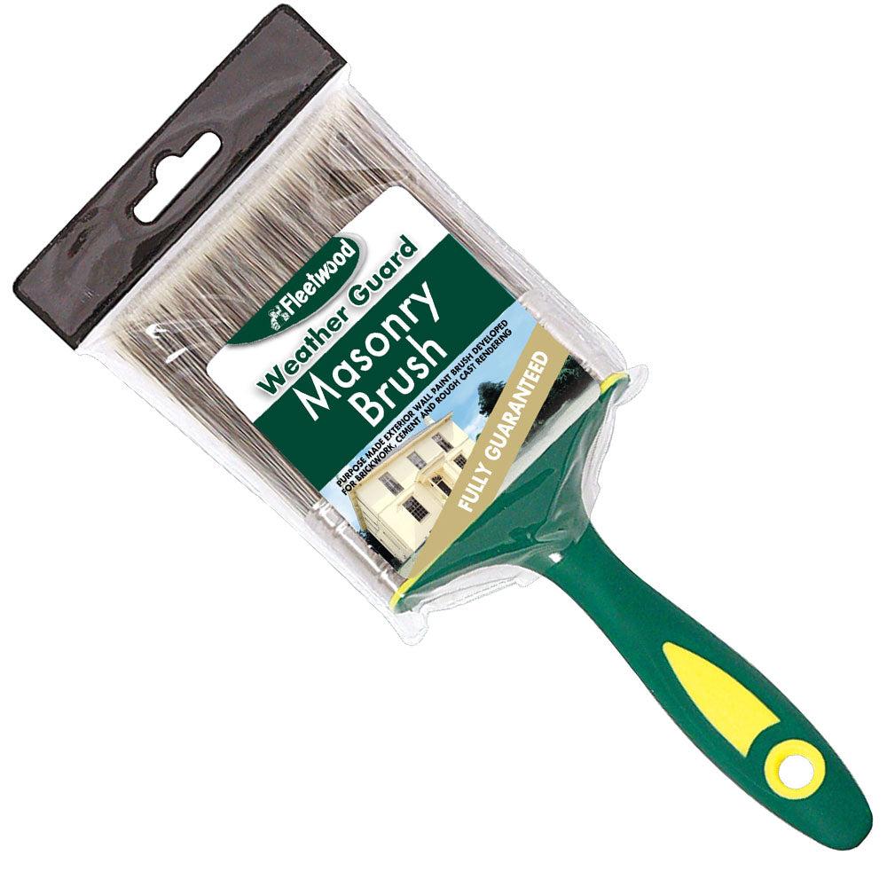 Fleetwood Masonry Brush 5" Synthetic bristles, Plastic beavertail handle, Exterior use