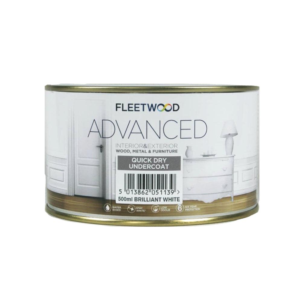 Fleetwood Advanced Quick Dry Undercoat Brillant White Size 500ml - Interior & Exterior, Wood, Metal & Furniture