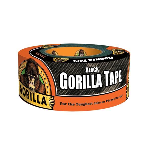 Gorilla Black Duct Tape, Extra Strong, Grips smooth, rough & uneven surfaces, 11m x 48mm