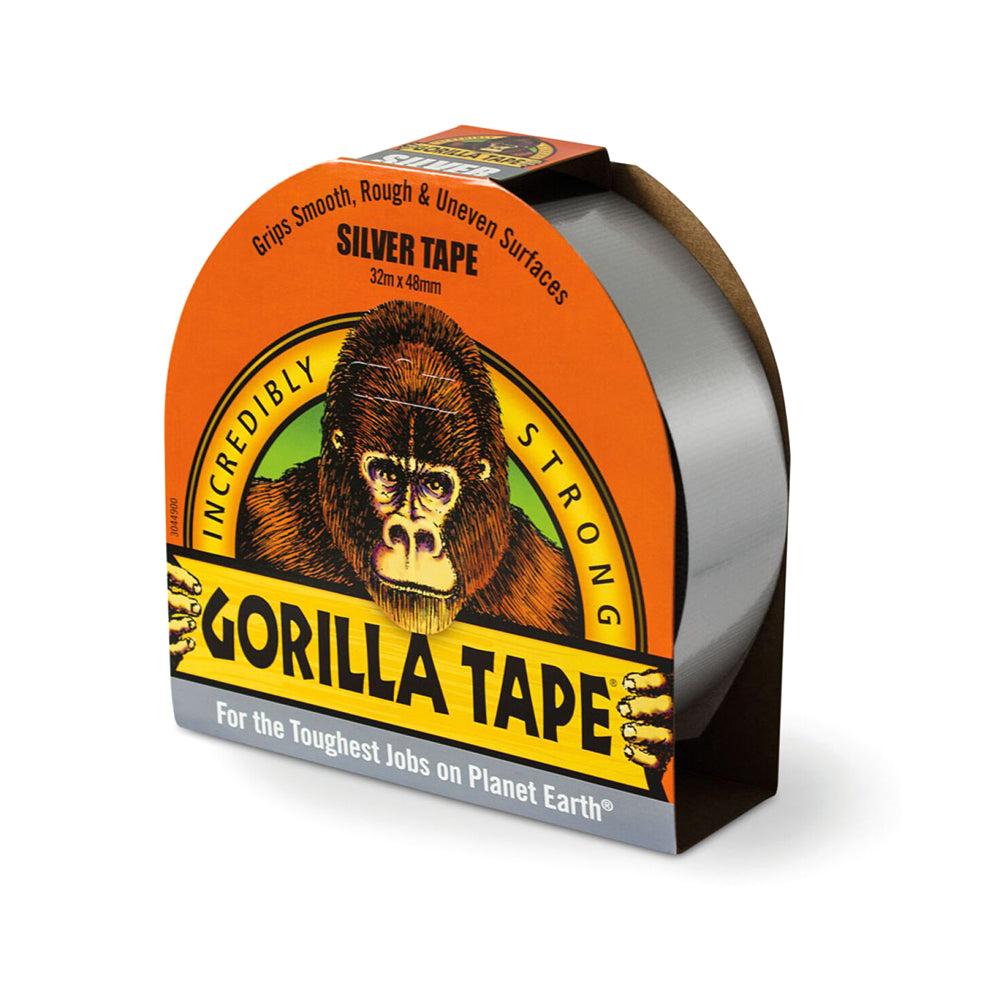 Gorilla Duct Tape Silver - Extra Strong, Grips smooth, rough & uneven surfaces