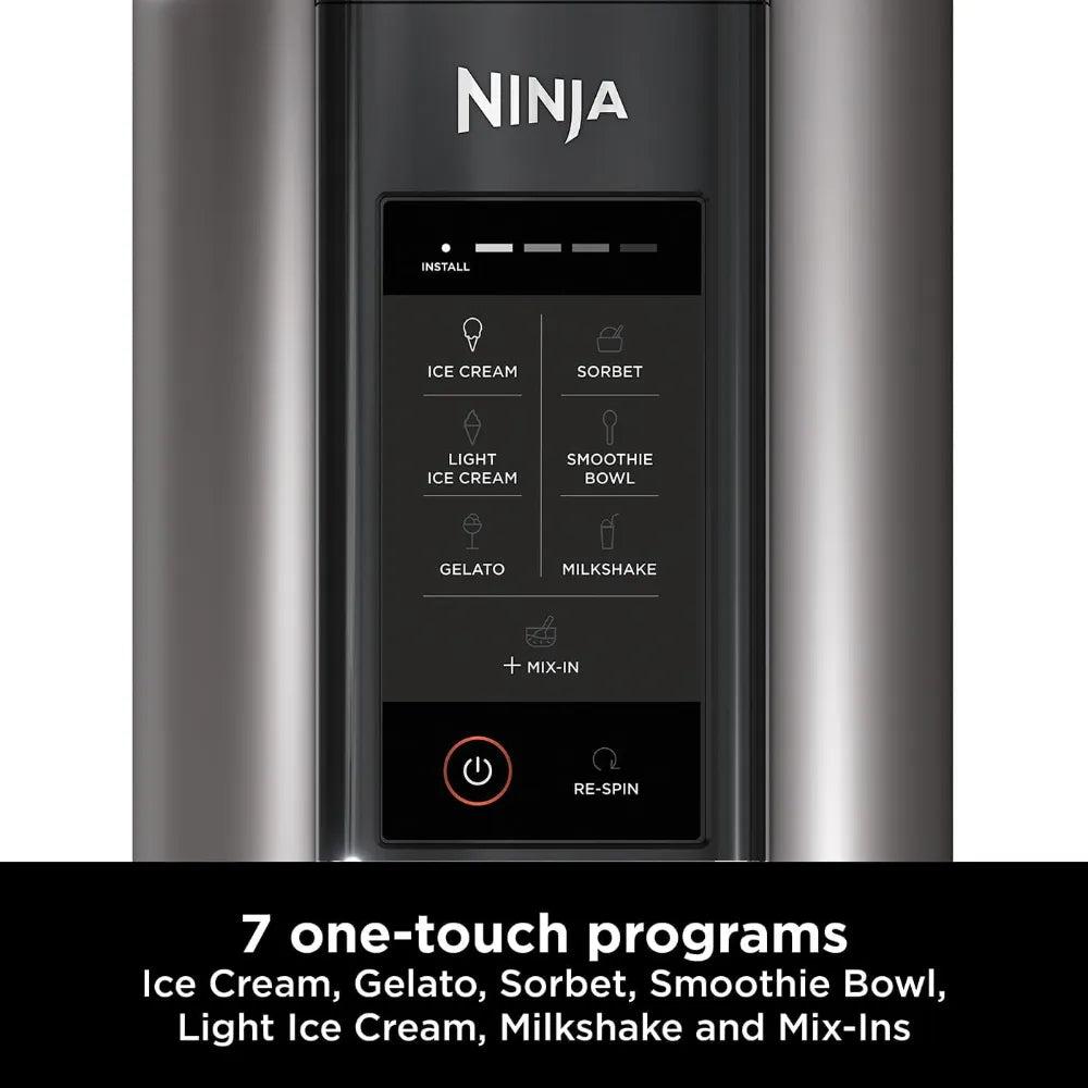 Ninja CREAMi Ice Cream & Frozen Dessert Maker - Black & Silver | 7 Programs, Ice Cream, Sorbet, Smoothie Bowl, Gelato, Milkshake, Light Ice Cream, Mix-In