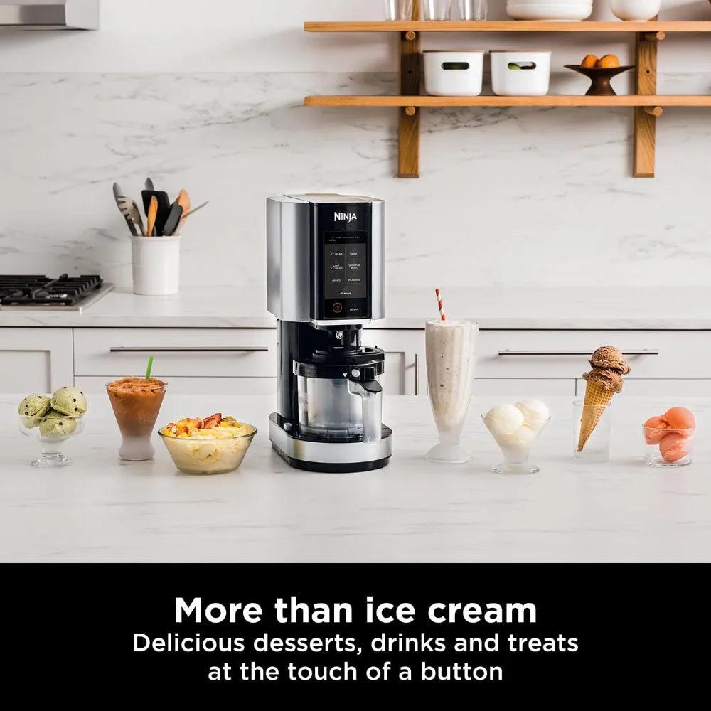 Ninja CREAMi Ice Cream & Frozen Dessert Maker - Black & Silver | 7 Programs, Ice Cream, Sorbet, Smoothie Bowl, Gelato, Milkshake, Light Ice Cream, Mix-In
