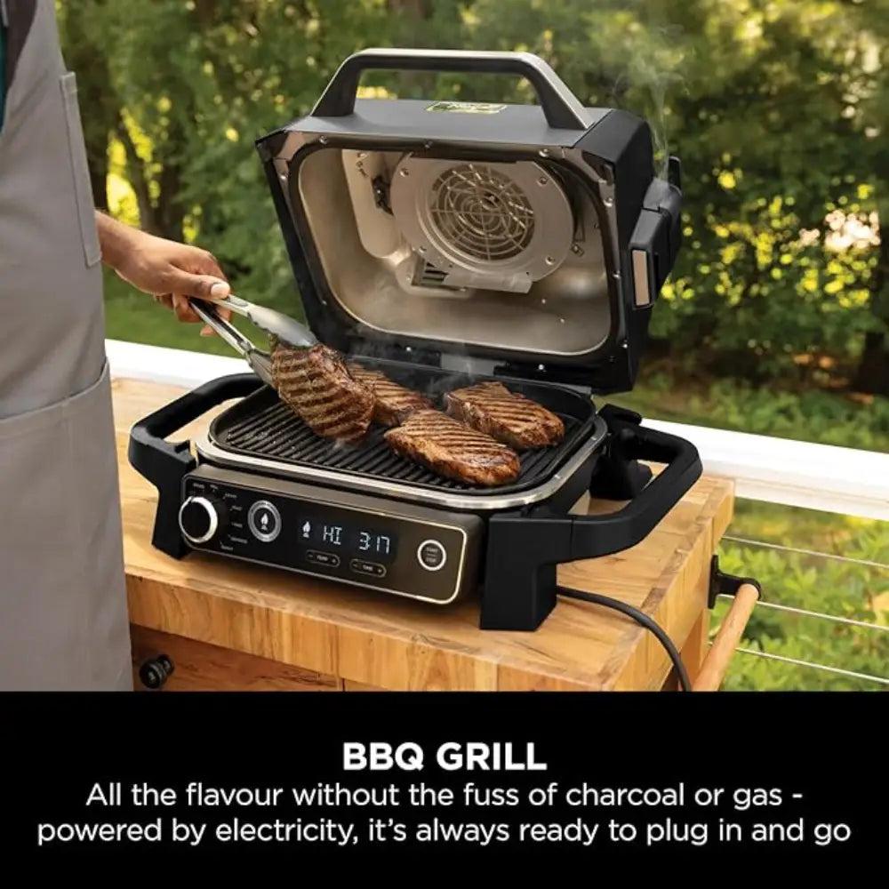 Ninja Woodfire Electric BBQ Grill & Smoker with Air Fry, Grill, Smoker, Woodfire Technology