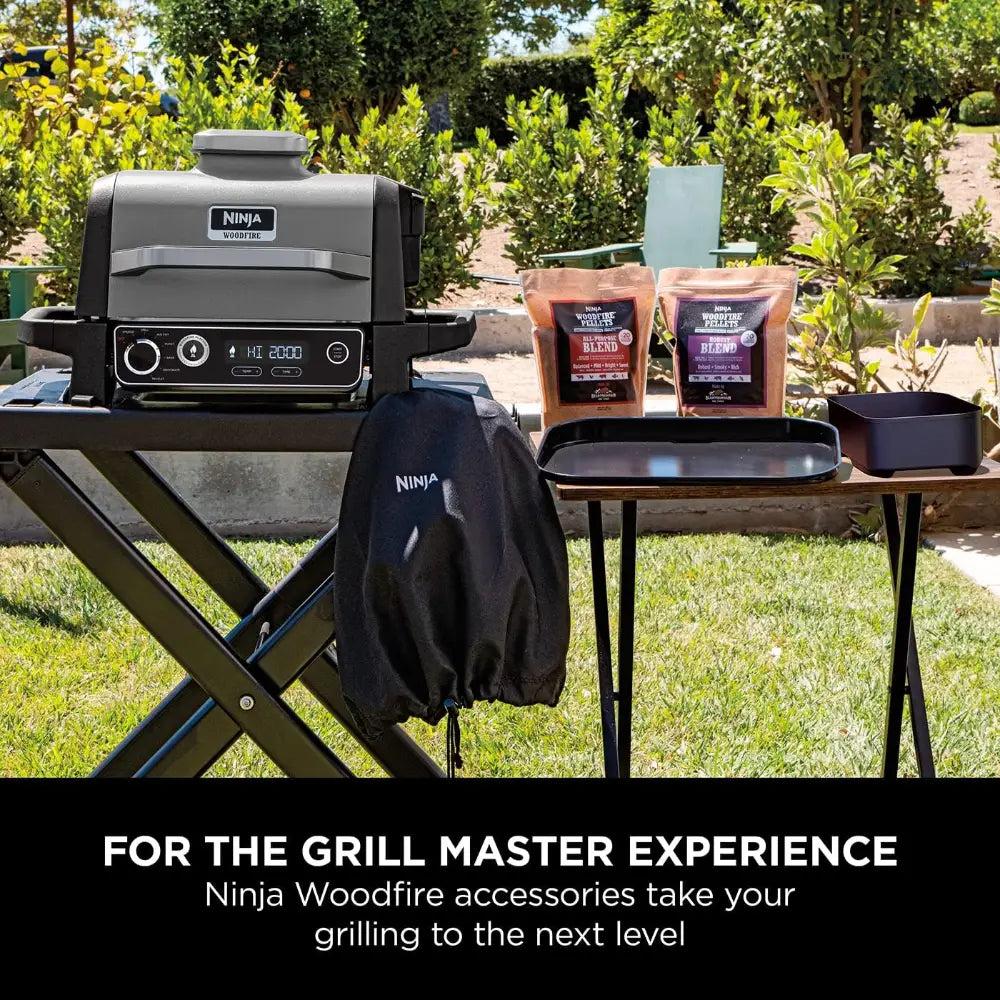Ninja Woodfire Electric BBQ Grill & Smoker with Air Fry, Grill, Smoker, Woodfire Technology