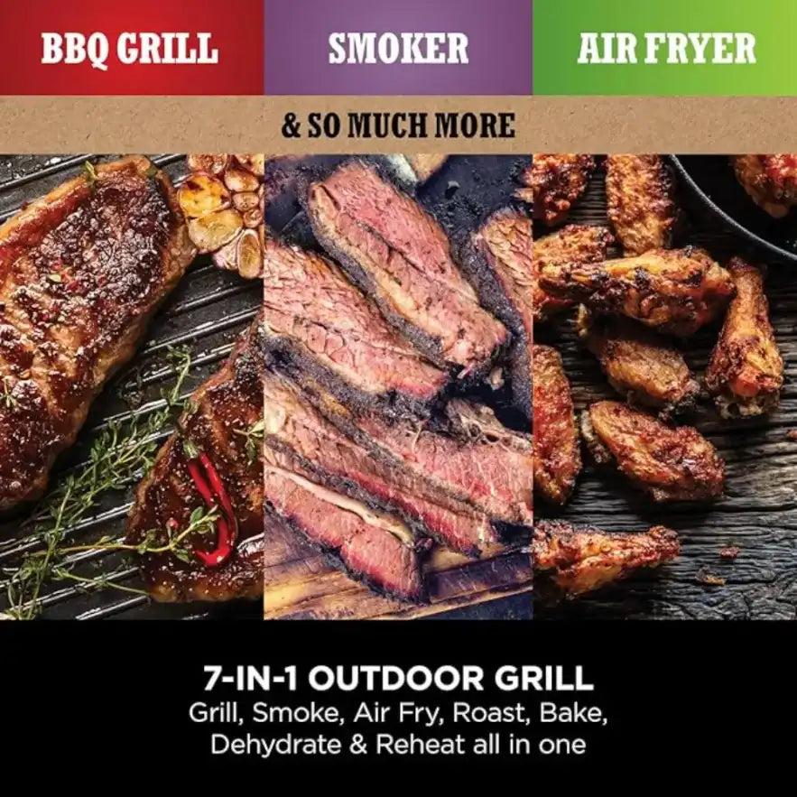 Ninja Woodfire Electric BBQ Grill & Smoker with Air Fry, Grill, Smoker, Woodfire Technology