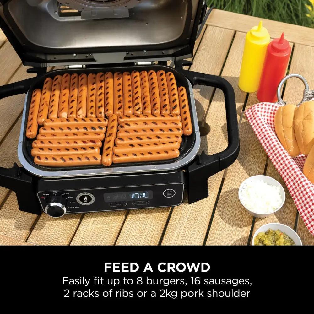 Ninja Woodfire Electric BBQ Grill & Smoker with Air Fry, Grill, Smoker, Woodfire Technology