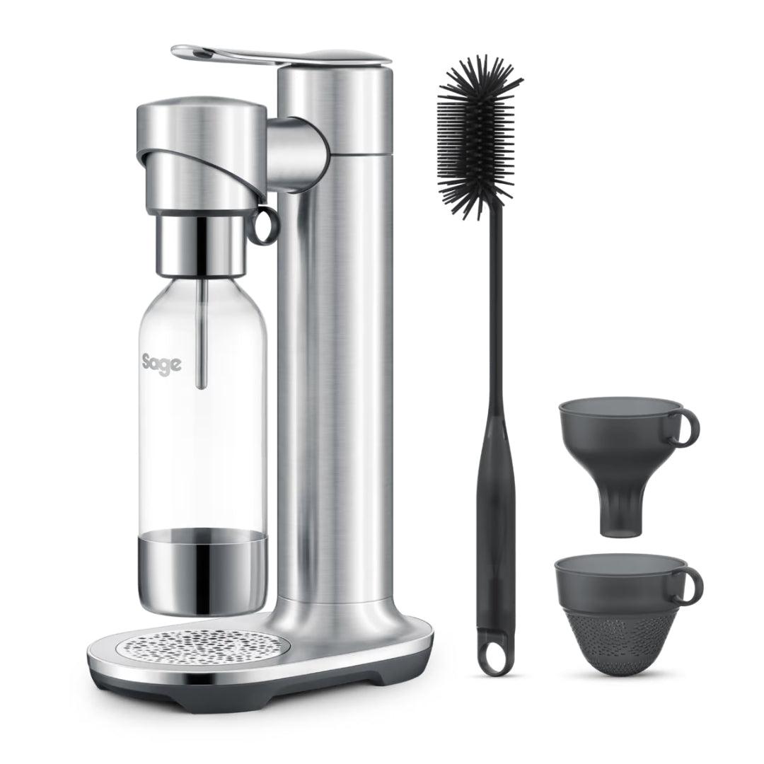 Sage InFizz Carbonator - Black, Stainless Steel Bottle
