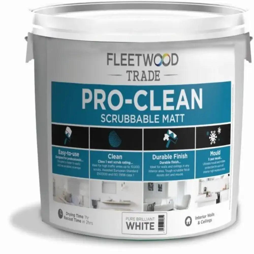 Fleetwood Pro-Clean Scruff Defence Scrubbable Matt 5 Litre - Brilliant ...