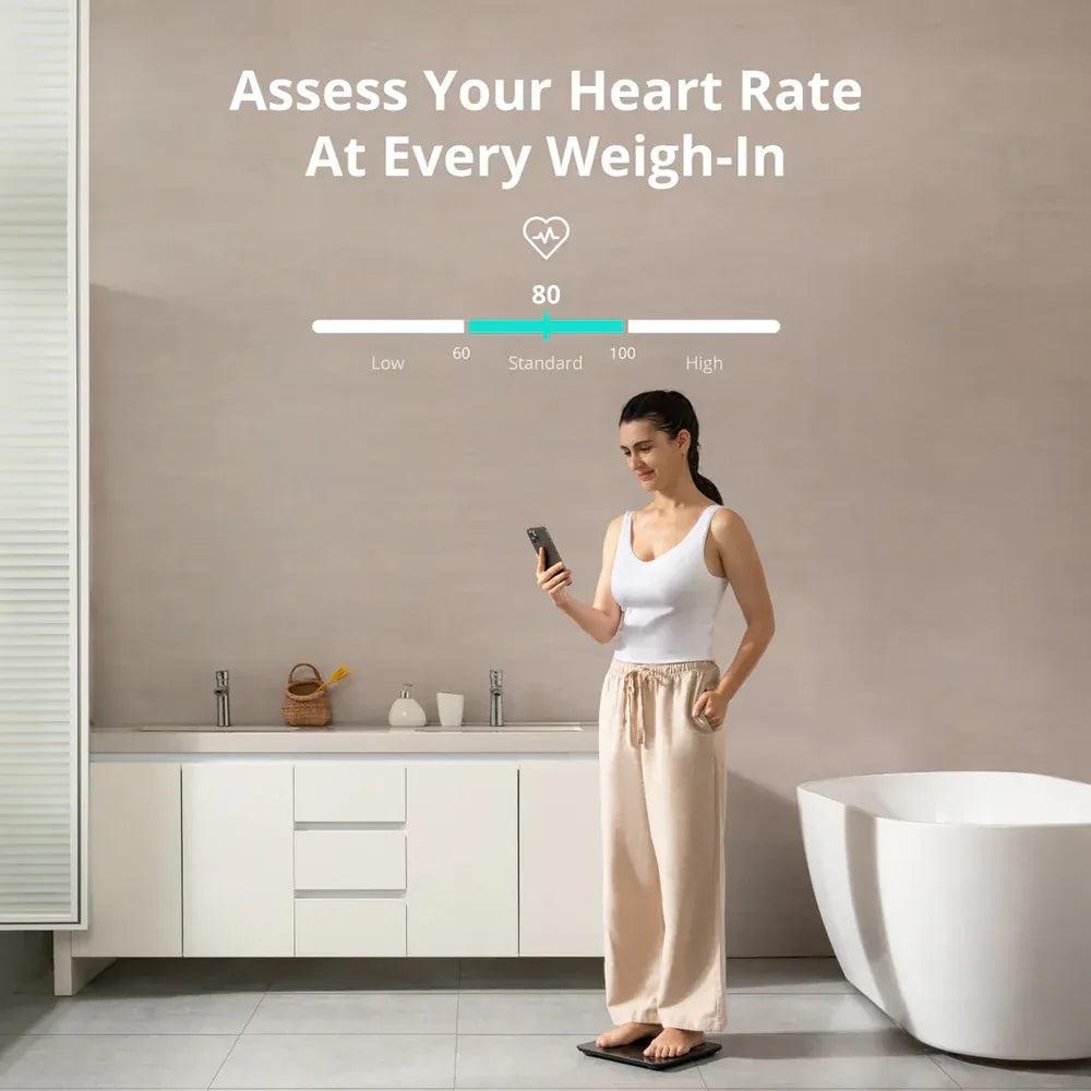 Eufy P2 Pro Smart Digital Weighing Scales - Black | Full Body Composition Analysis, Wi-Fi, Bluetooth, Weight, Heart Rate, BMI, Body Fat