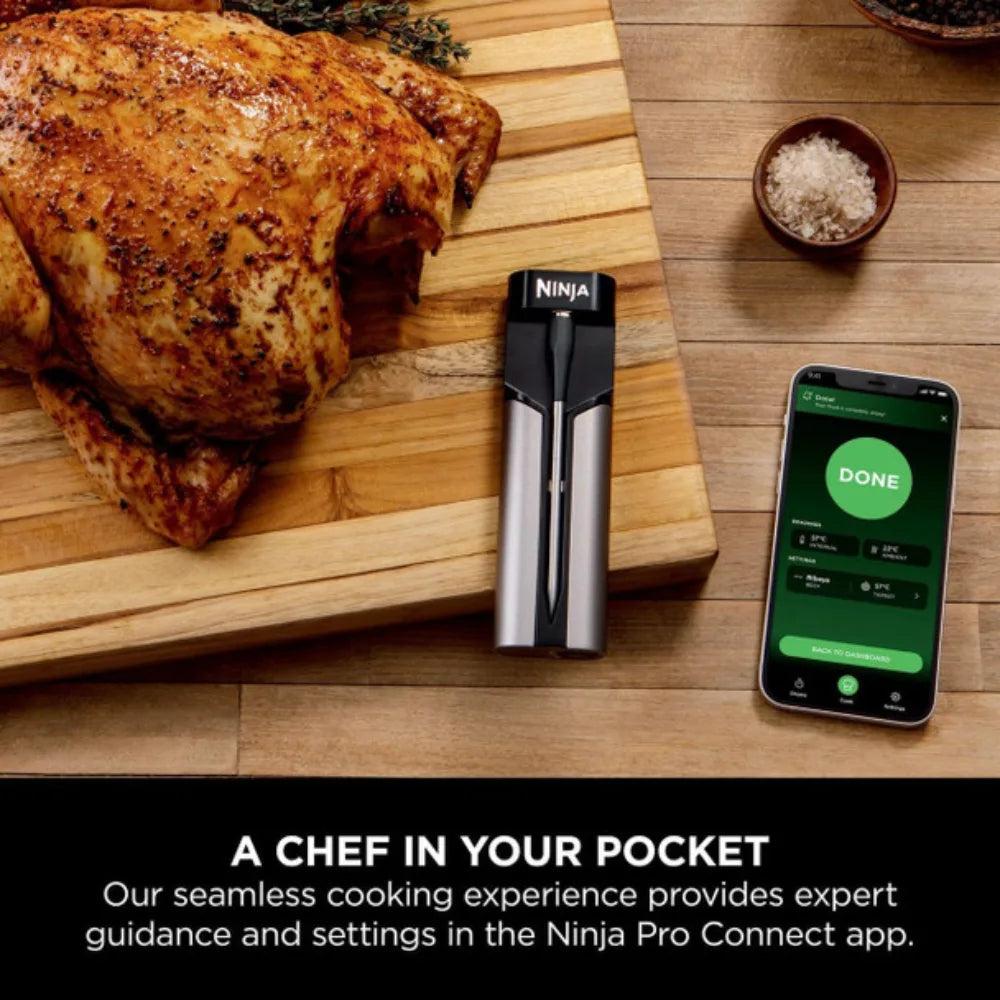 Ninja Wireless Meat Thermometer with Probe, Black and White