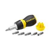 Stanley Multibit Ratchet Stubby Screwdriver and 6 Bits | STA066358 image