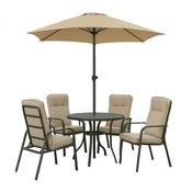 Euroactive Verona 4 Seater Round Garden Furniture Cushioned Set | EA11521 image