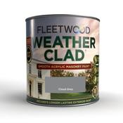 Fleetwood Weatherclad Masonry Paint 5 Litre - Cloud Grey | XWC50CG image