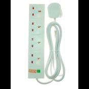 Powermaster 4 Socket 2 Metre Surge Protection Extension Lead | 1392-30