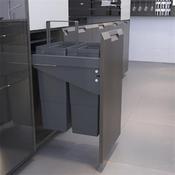 Soft Close 60 litre Pull Out Cargo Bin (2 x 30 Litre Bins) - 500mm unit | 2802610 image