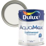 Dulux Aquamax Wood and Metal Satinwood 5 Litre - Pure Brilliant White | 5775516 image