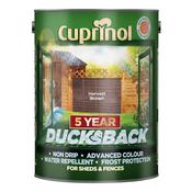 Cuprinol Shed & Fence Paint Harvest Brown 5L - Non Drip, Advanced Colour, Water Repellent, Frost Protection, 5 Year Ducksback