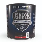 Fleetwood Metalshield 1 Litre Metal Paint - Gloss Black | MSGO01BL