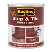 Rustins Quick Drying Step &amp; Tile Paint 250ml - Red | R479991