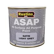 Rustins 1 Litre Asap All Surface All Purpose Paint - Light Grey | R640010