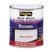 Rustins 500ml Radiator Enamel Paint - Satin White | R690176