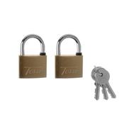 Tessi 50mm Keyed Alike Solid Brass Padlock Twin Pack | TELMT50 image