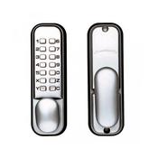 Tessi Digital Push Button Door Lock - Satin Nickel | TKPBL1000S
