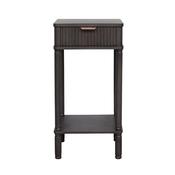 Tara Lane Harman 1 Drawer Accent Table - Dark Charcoal Grey | TL6608
