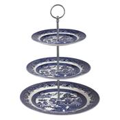 Churchill Blue Willow Cake Stand 3 Tier | DE2015