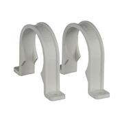 Easi Plumb 40mm Waste Pipe Fitting Clips Pack of 2 | EP40PCW image