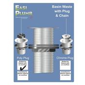 Easi Plumb 1 1/4" Poly Basin Sink Waste with Plug &amp; Chain | EPWST300