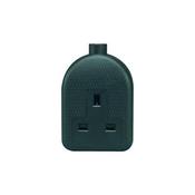 Powermaster 1 Gang Black Rubber Trailing Socket | 1738-04