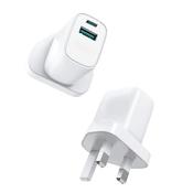 Powermaster Wall Charger with USB A and USB Type C Phone Charger | 1844-10