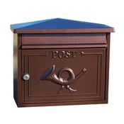 Paprika The Shannon Cast Aluminium Letterbox Postbox - Antique Bronze