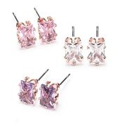 Newgrange Living Multi Diamond Earrings Set of 3 - Rose Gold | 600412L image