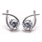 Newgrange Living Cross Diamond Earrings Pair - Silver | 600417 image