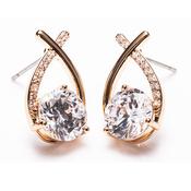 Newgrange Living Cross Diamond Earrings Pair - Gold | 600418P image