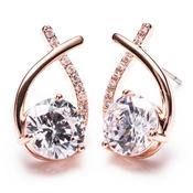 Newgrange Living Cross Diamond Earrings Set - Rose Gold | 600419L image