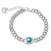 Newgrange Living Bracelet - Silver Stone with Diamond Surround Bracelet | 600421 image