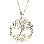 Newgrange Living Large Tree of Life Pendant - Gold | 600434P image