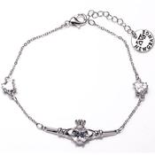 Newgrange Living Claddagh White Stone Bracelet - Silver | 600437 image