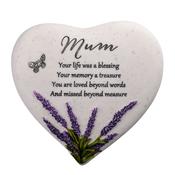Celebrations Thoughts Of You Heart Stone / Lavender - Mum | 61965