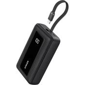 Anker Zolo Power Bank 10,000mAh 30Wwith Built In USB-C and Lightning Cable - Black | A110DH11 image