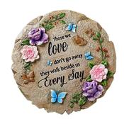 WGP Memorial Stone Decor Plaque with Butterflys and Flowers | 6206