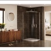 6 Series Sleek Quadrant Shower Enclosures | Chrome, Matt Black, Brushed Brass, Brushed Gunmetal, Brushed Nickel | 800mm to 1000mm | 1000x800mm to 1200x900mm | 1 Door &amp; 2 Door image
