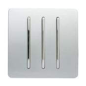 Trendi Triple Switch 3 Gang 2 Way - Silver | 9100-75 image