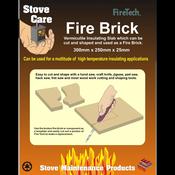 Easi Plumb Stove Care FireTech Replacement Fire Brick 30cm x 25cm x 2.5cm | SCFT3025